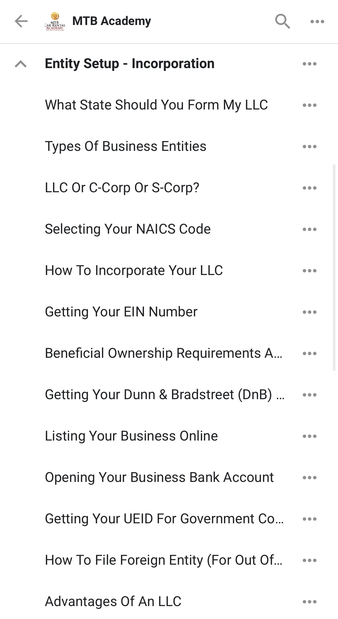 Business Entity Setup Master Course