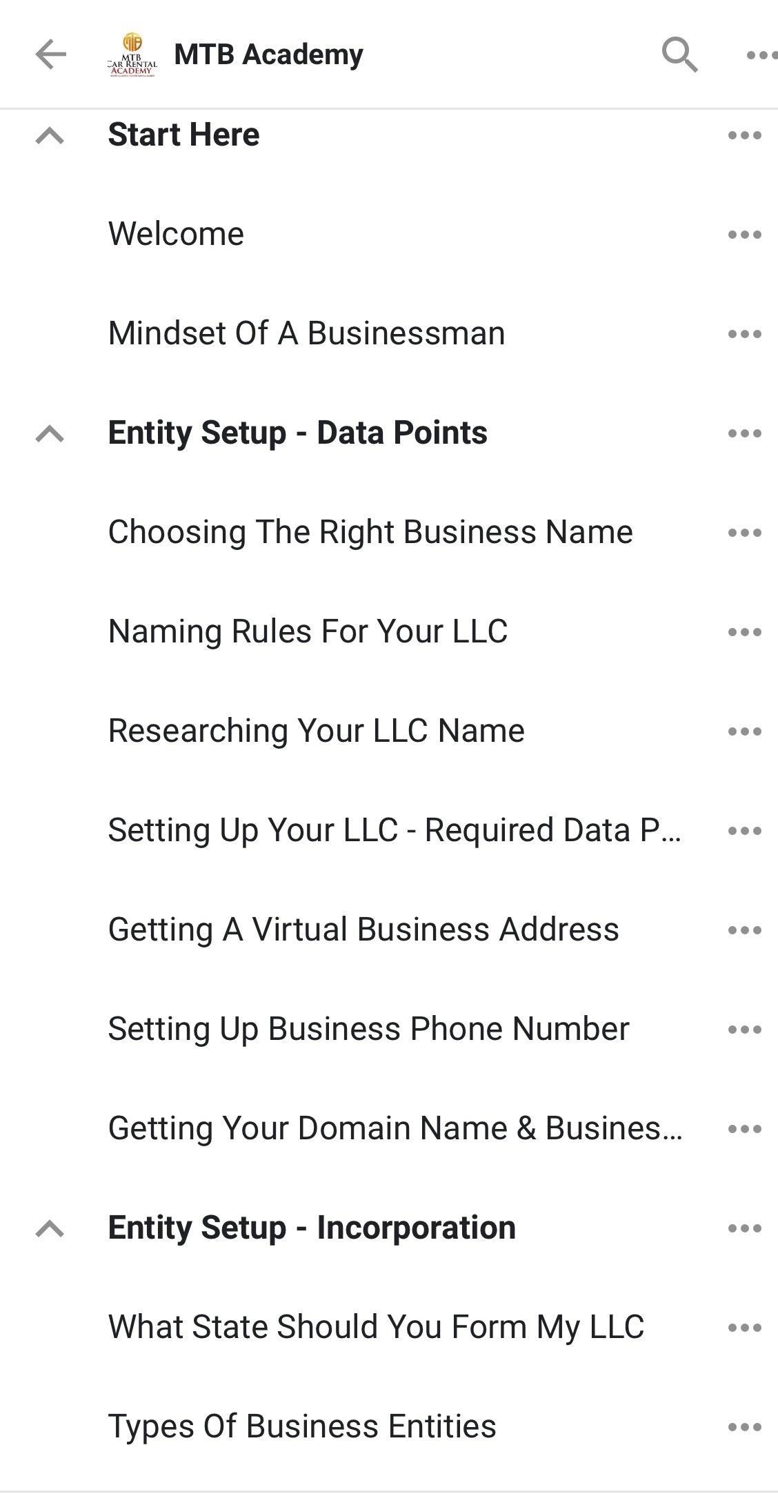 Business Entity Setup Master Course