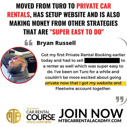 MTB Car Rental Course (Webinar Promo)